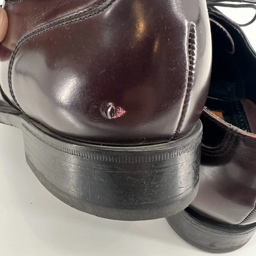Florsheim Oxford‎ Mens Shoes Size 10D Burgundy Lexington Cap Toe 17067-05
